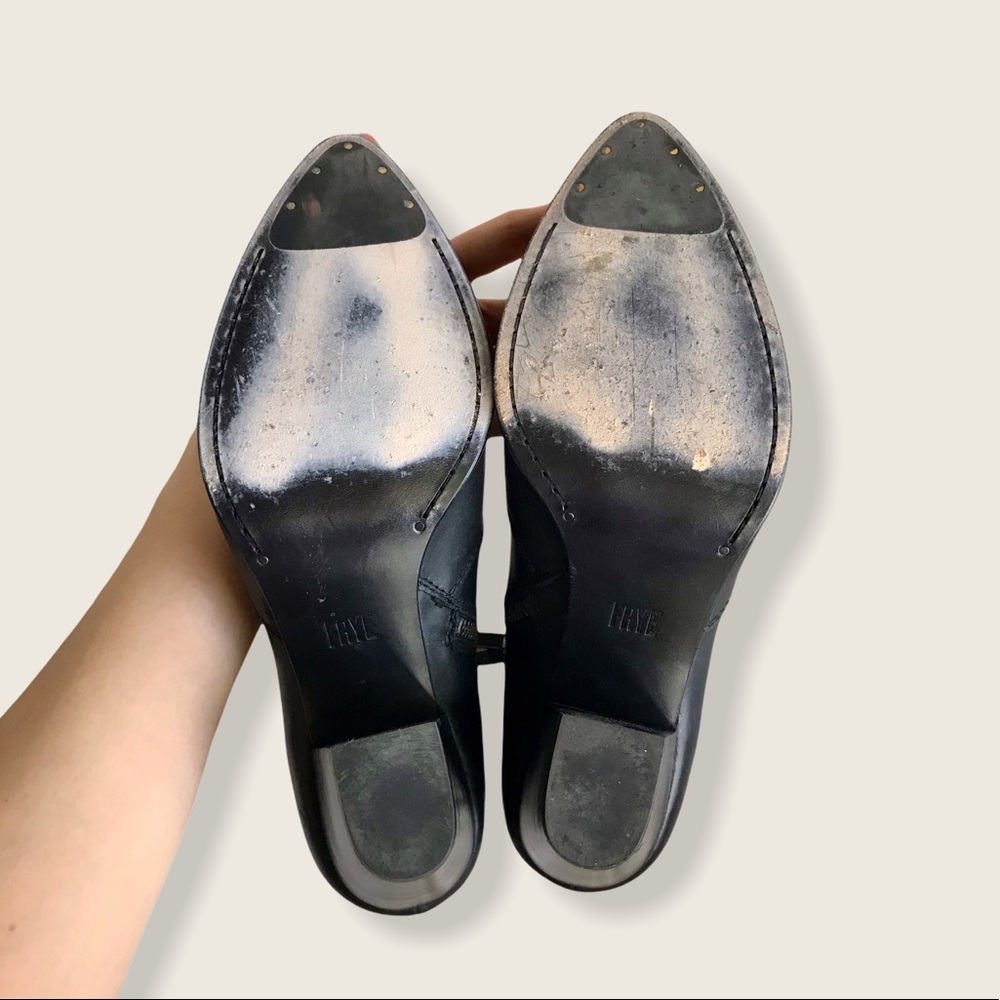 Frye Jennifer Leather Black Casual Ankle Booties - Picture 11 of 13